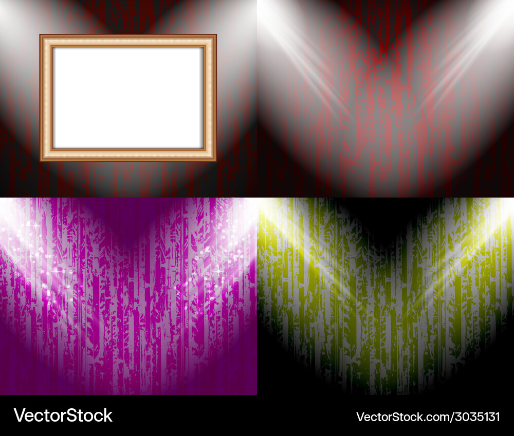 Set of colorful abstract backgrounds and frames Vector Image