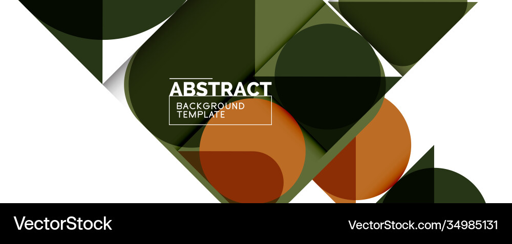 Simple circles and triangles abstract background Vector Image