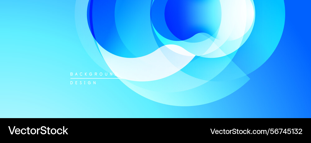 Abstract blue design overlapping circles create Abstract blue design overlapping circles create vector image