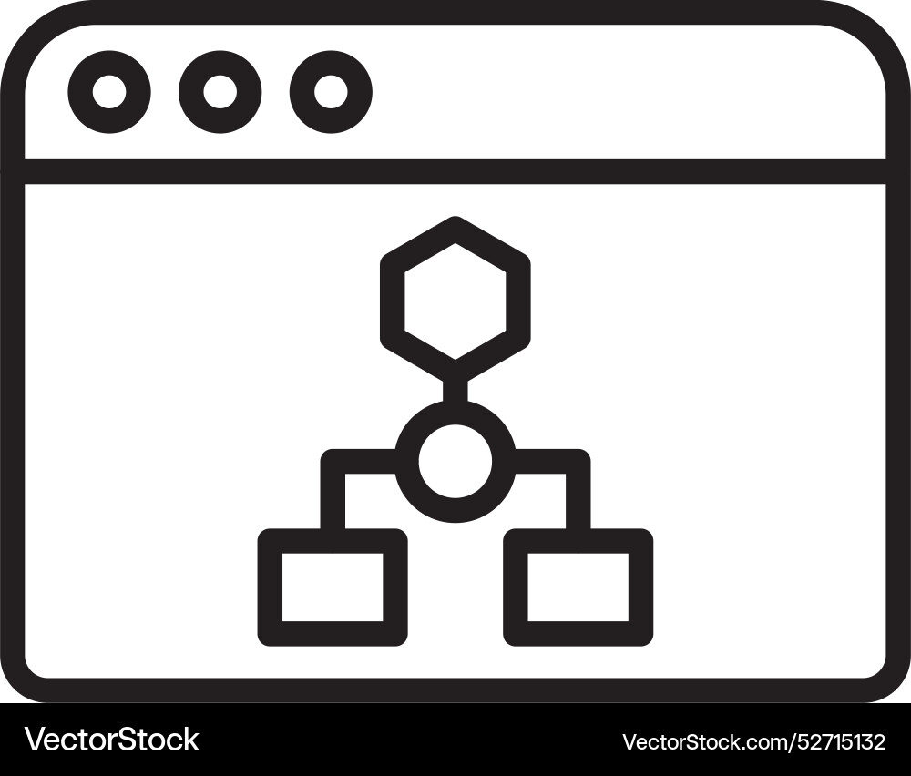 Algorithm line icon design Vector Image