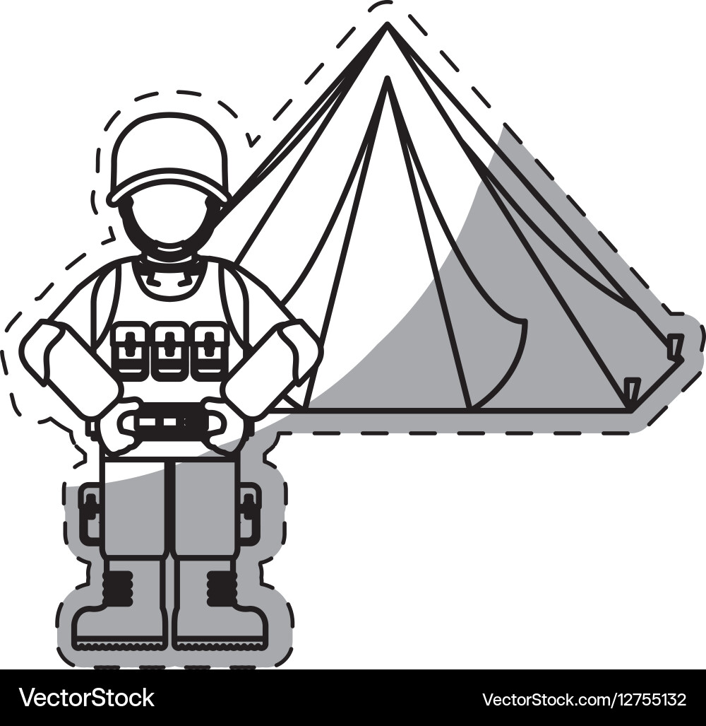 Army related icons image Vector Image