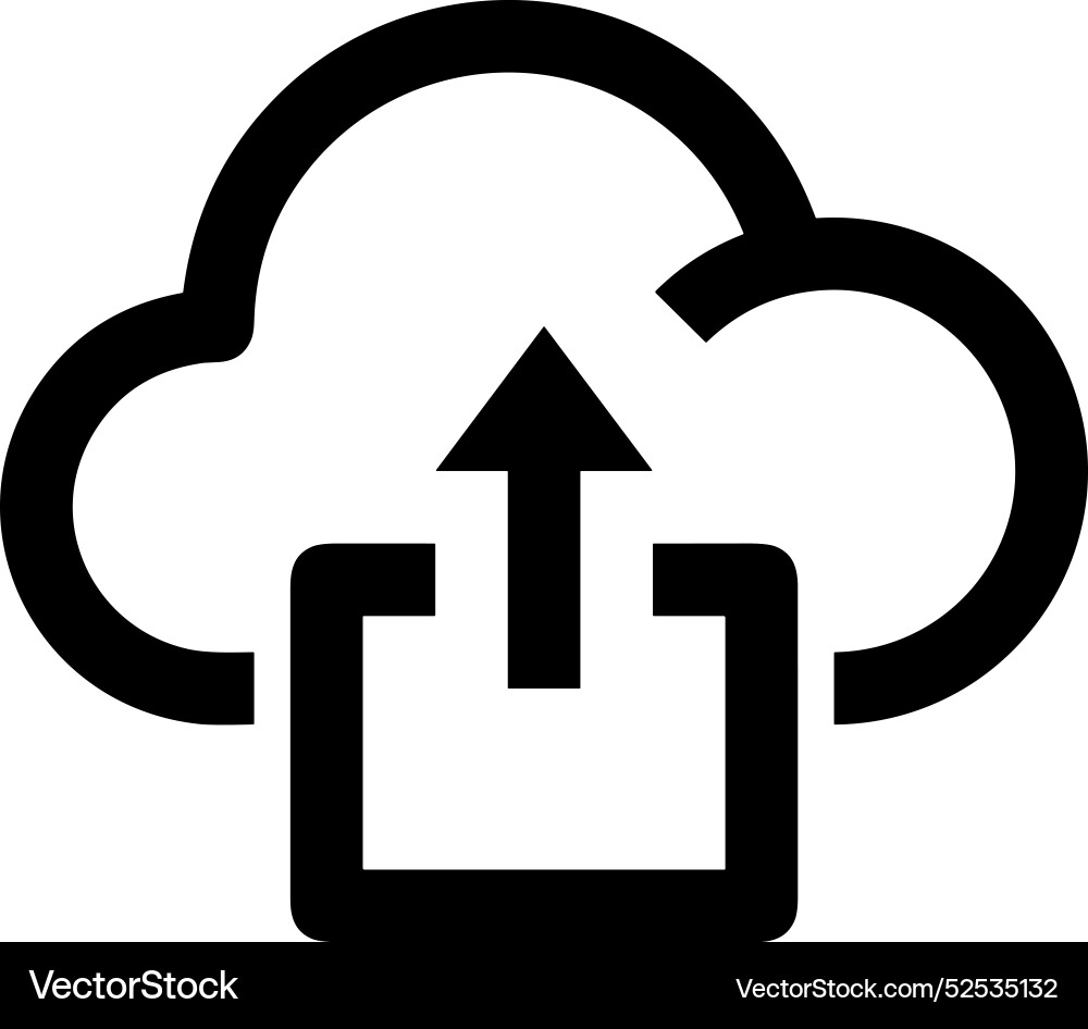 Cloud storage icon symbol image of the hosting Vector Image