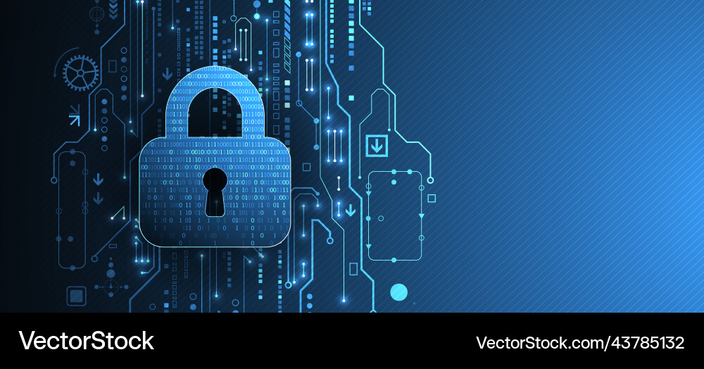 Cyber Security Network Protection System Vector Image