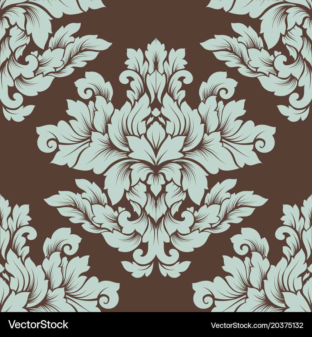 Damask seamless pattern intricate design Vector Image