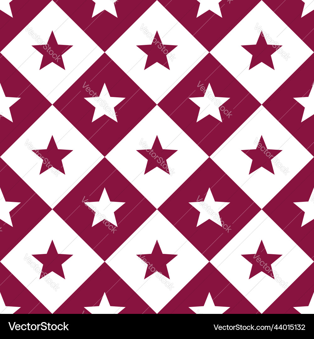 Diagonal stars and squares seamless pattern Vector Image