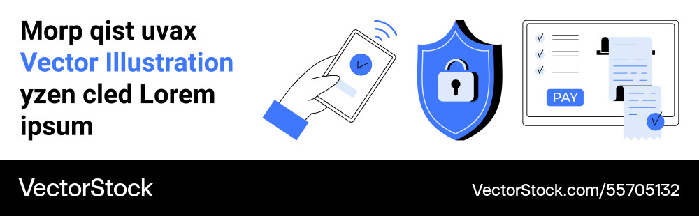 Digital payment security with mobile confirmation Digital payment security with mobile confirmation vector image