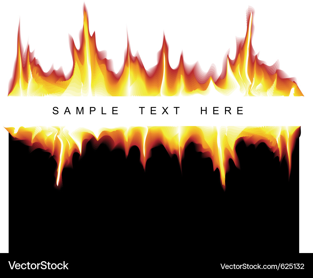 Dynamic Flame Background Vector Image