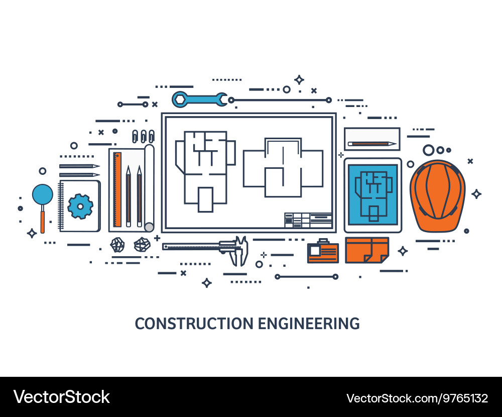 Engineering and architecture vector image