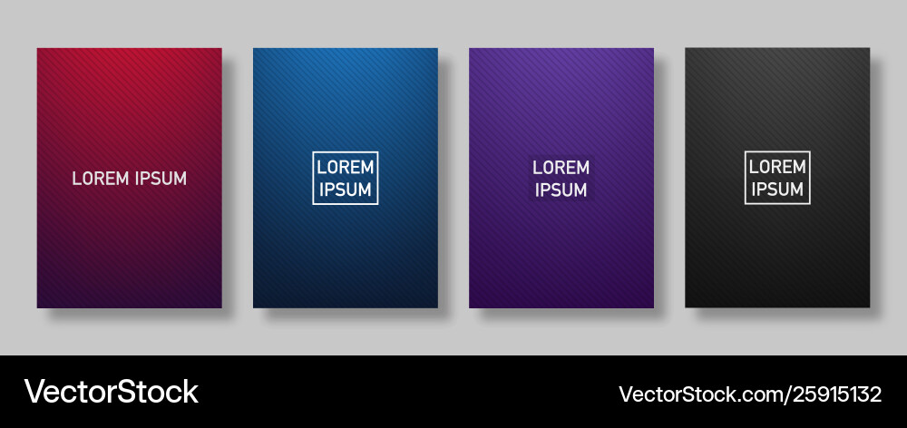Geometric Pattern Background Set vector image