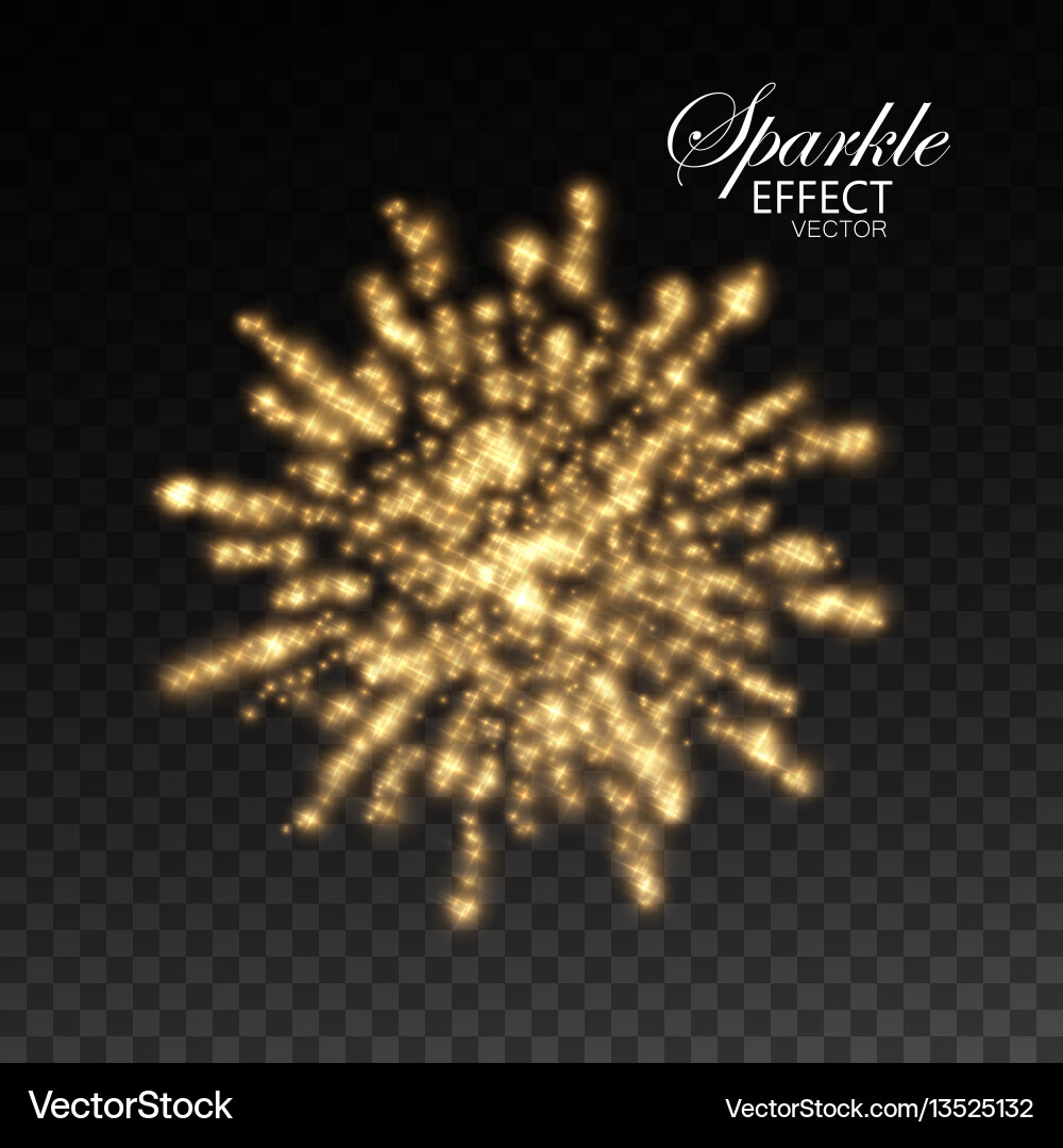 Glowing explode of sparkling particles and stras Glowing explode of sparkling particles and stras vector image