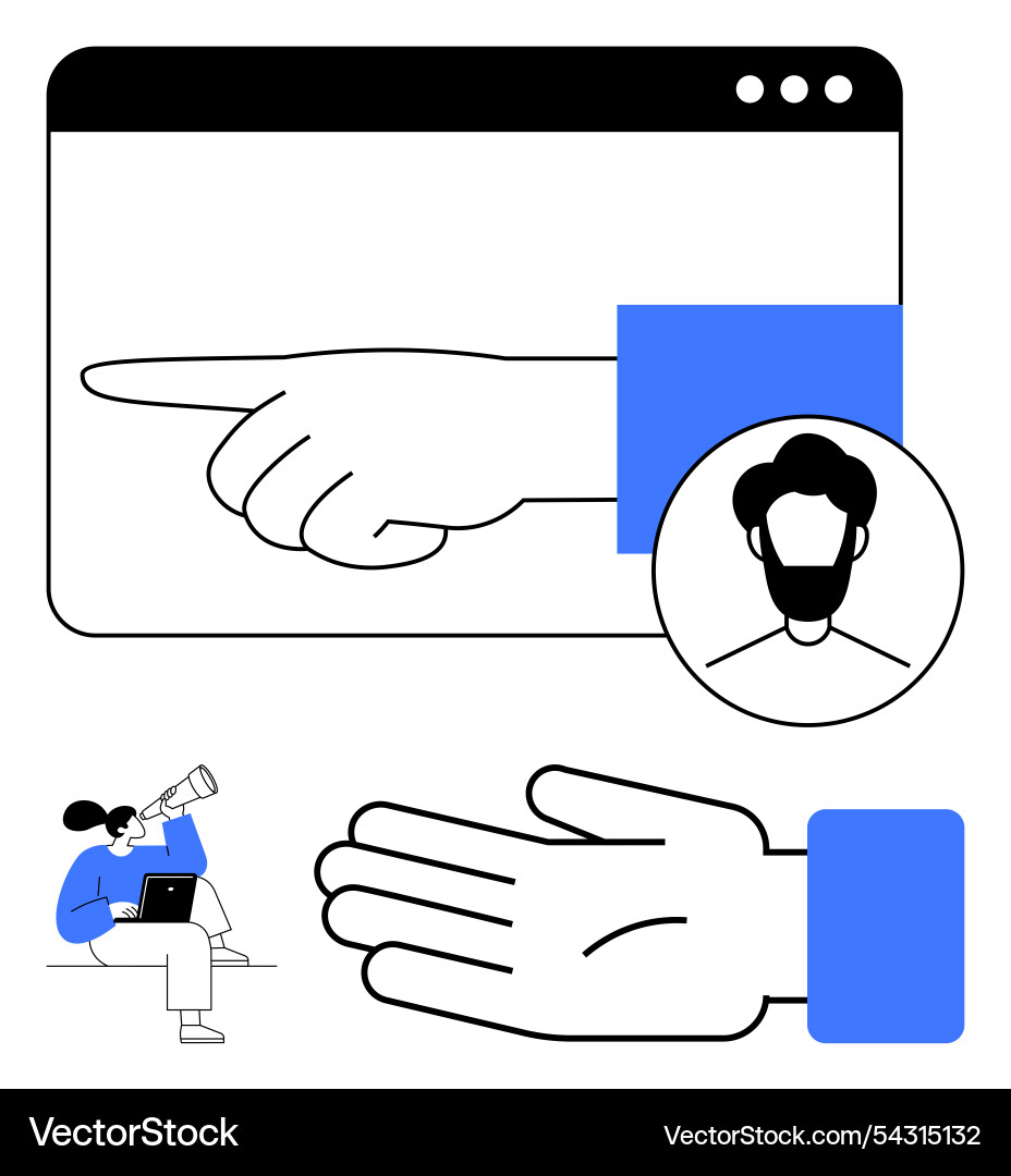 Hand gestures in digital communication and user Hand gestures in digital communication and user Vector Image