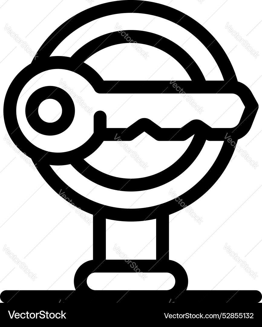 Key representing global security and access icon Key representing global security and access icon vector image