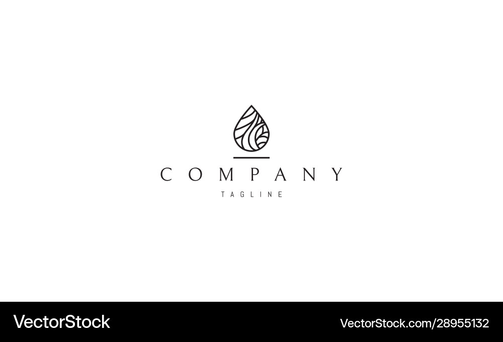 Logo on which an abstract image a drop Vector Image