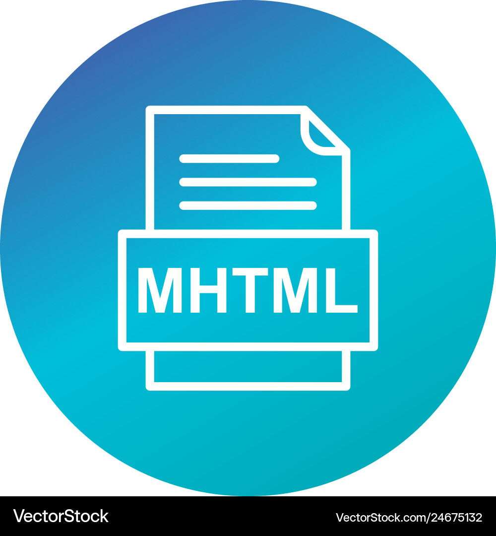 Mhtml file document icon Vector Image