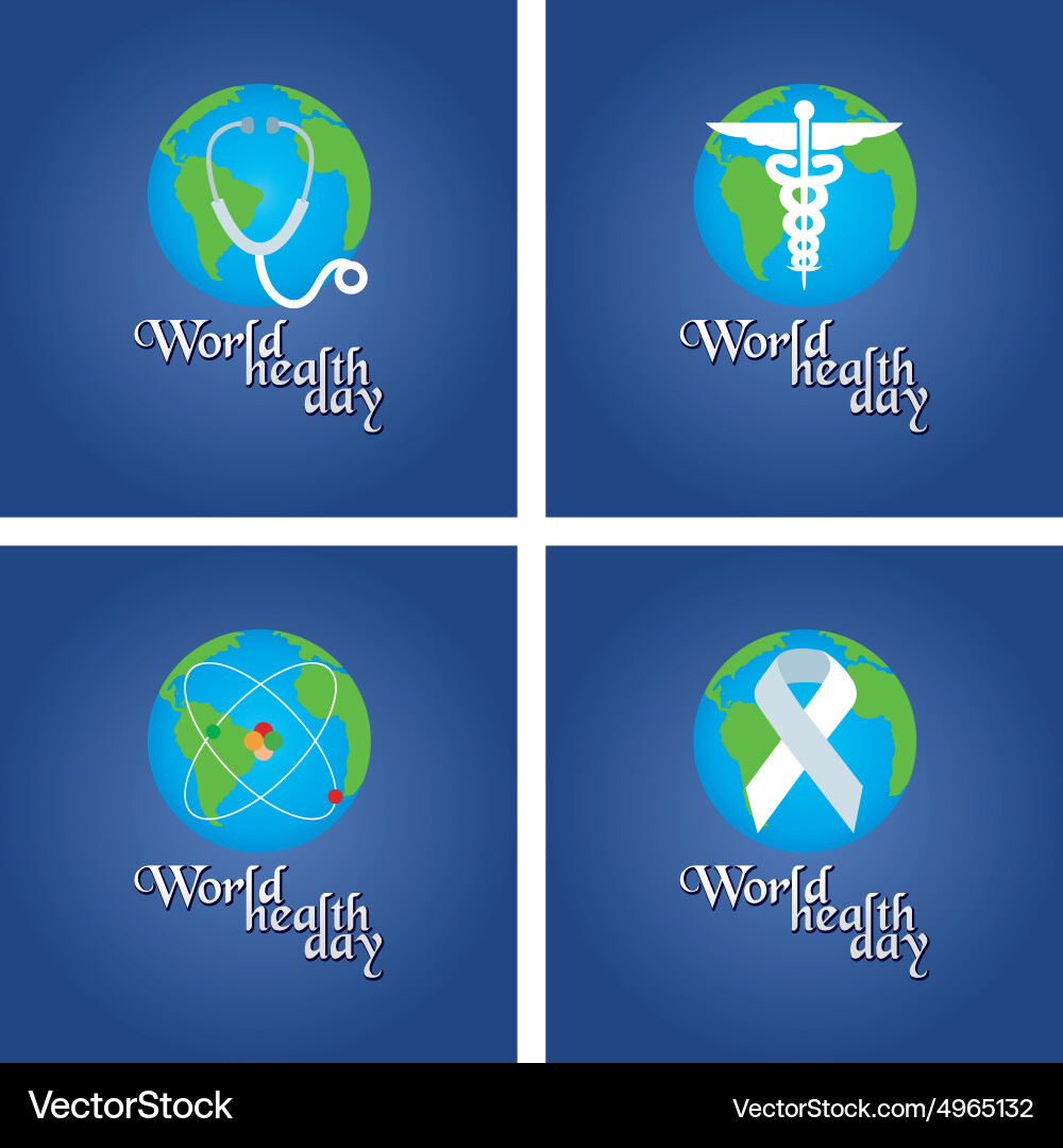 Set backgrounds with text and elements for world vector image