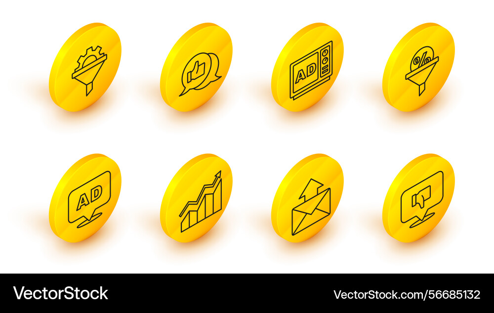 Set line dislike in speech bubble mail and e-mail Set line dislike in speech bubble mail and e-mail vector image
