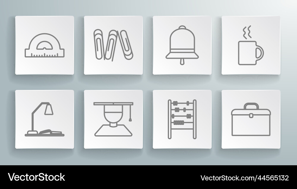 Set line workplace with table lamp and open book Set line workplace with table lamp and open book vector image