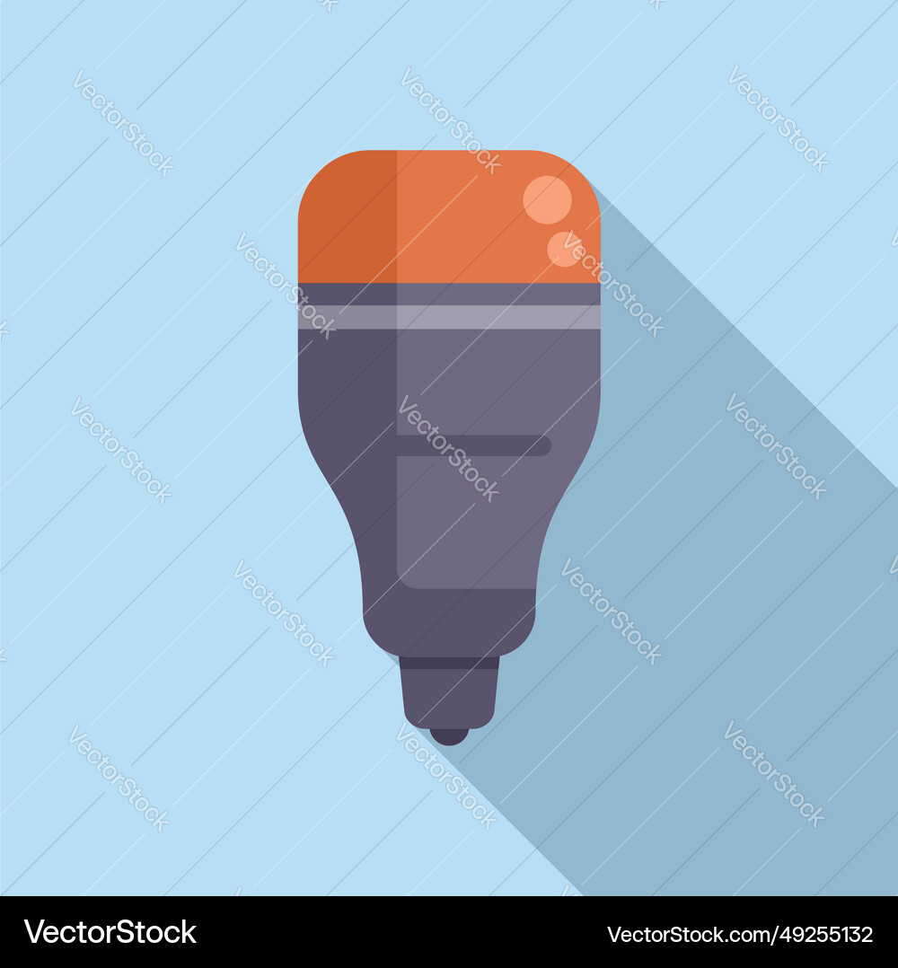 Smart lightbulb icon flat control bulb Royalty Free Vector