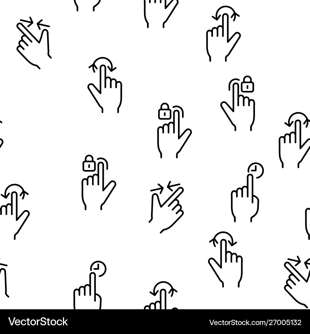 Swipe gesture touches seamless pattern Swipe gesture touches seamless pattern Vector Image