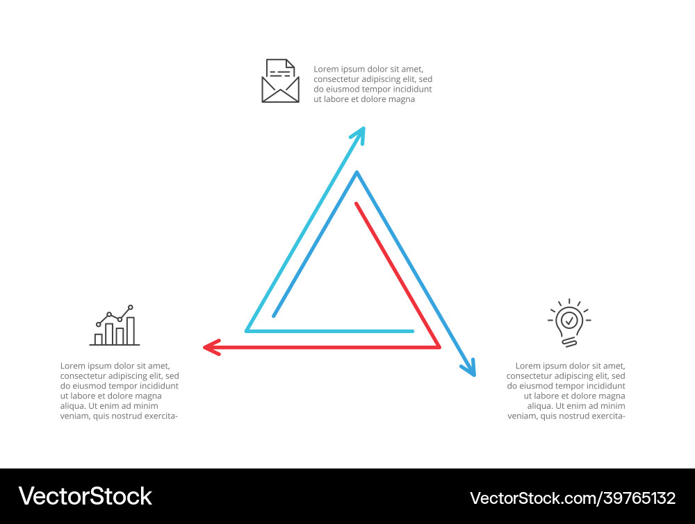 Thin line flat element for infographic template vector image