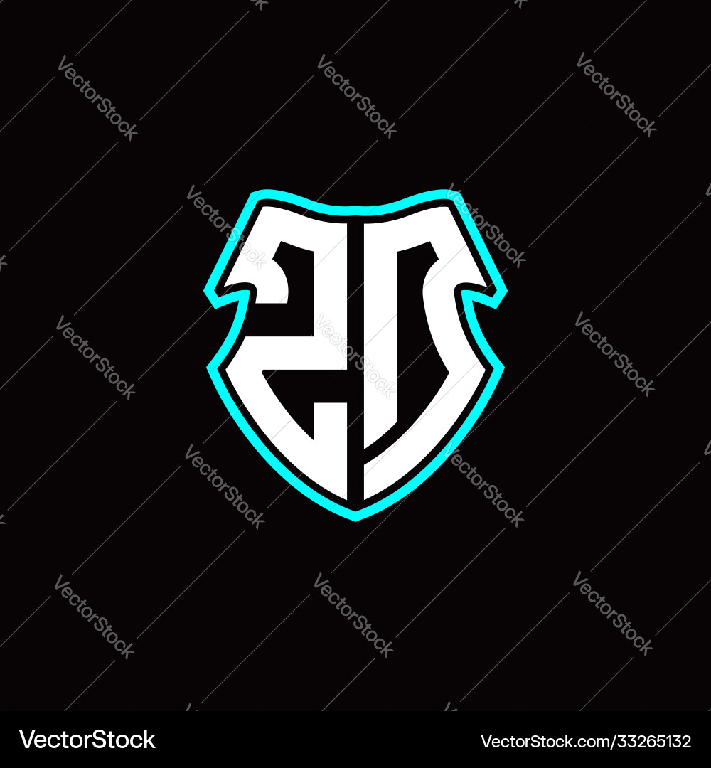 Z d initial logo design with a shield shape Z d initial logo design with a shield shape Vector Image