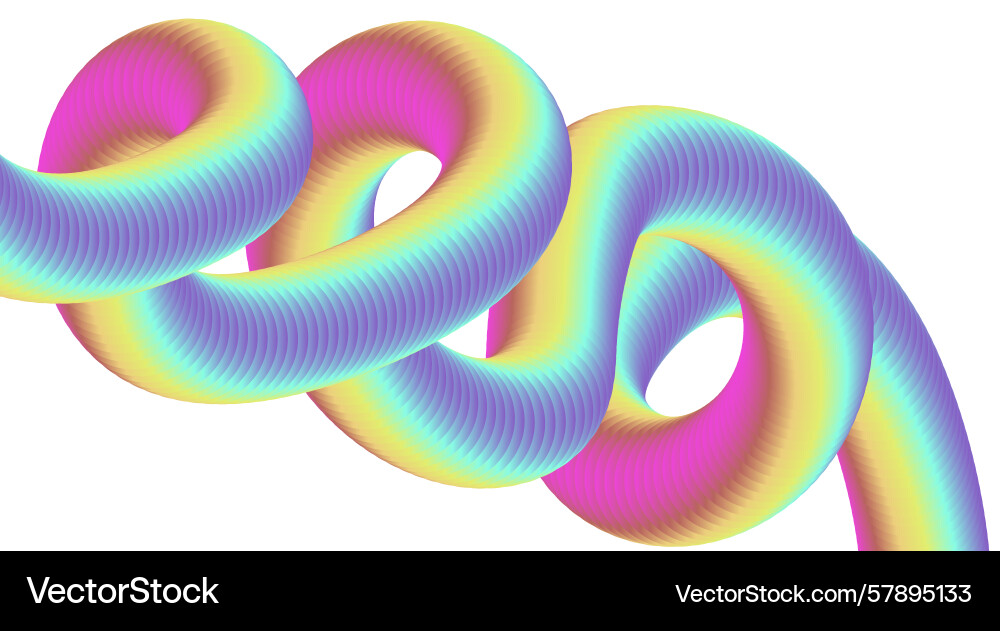 3d flowing blend gradient color abstract design Vector Image