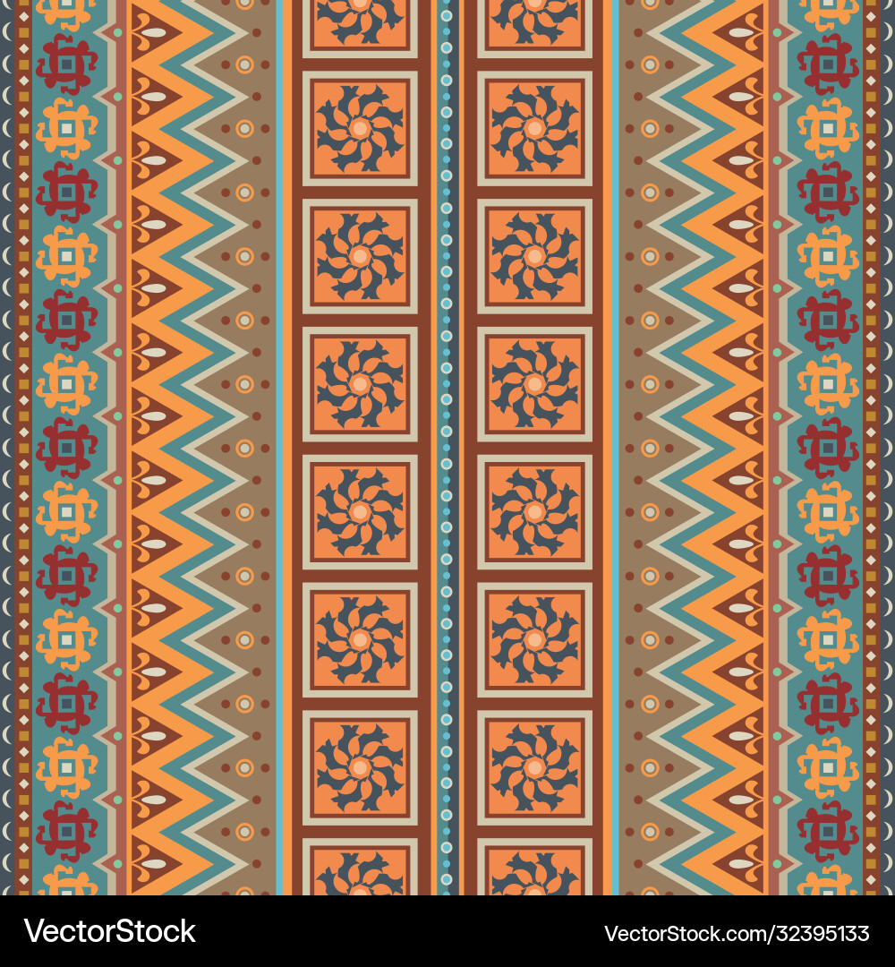 Abstract ethnic stripe pattern background Vector Image