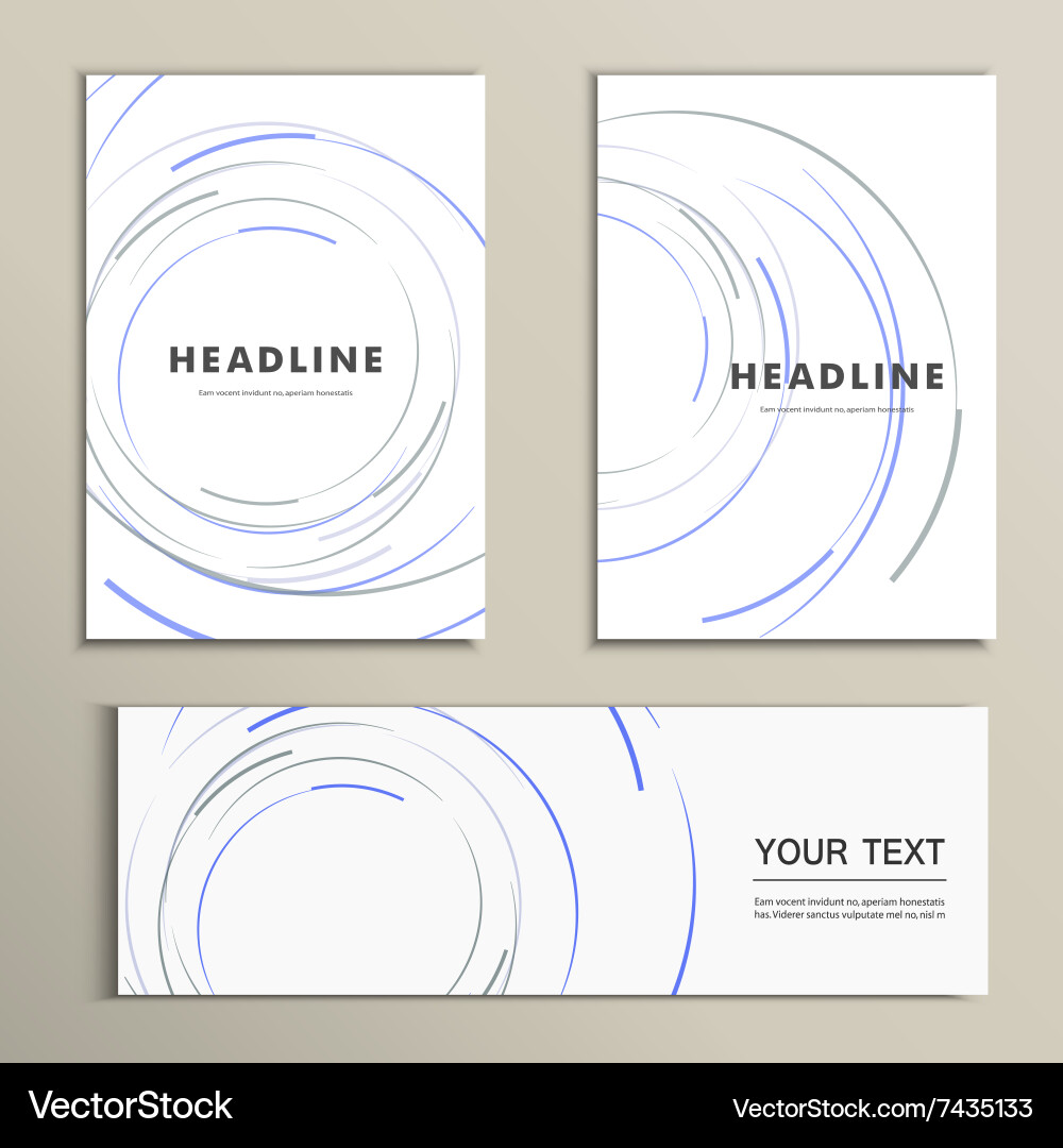 Abstract Swirl Background Set Vector Image
