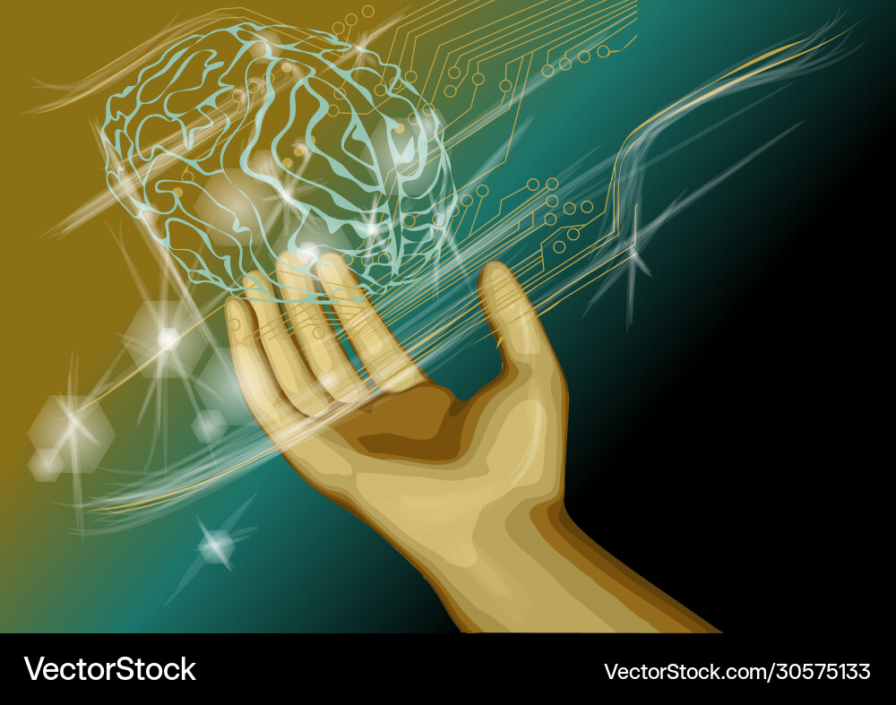 Artificial intelligence background Vector Image