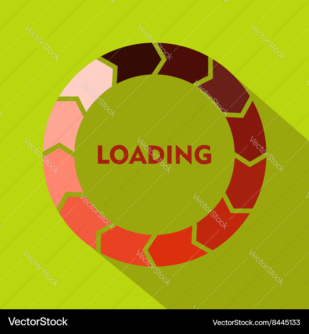 Circle loading icon flat style vector image