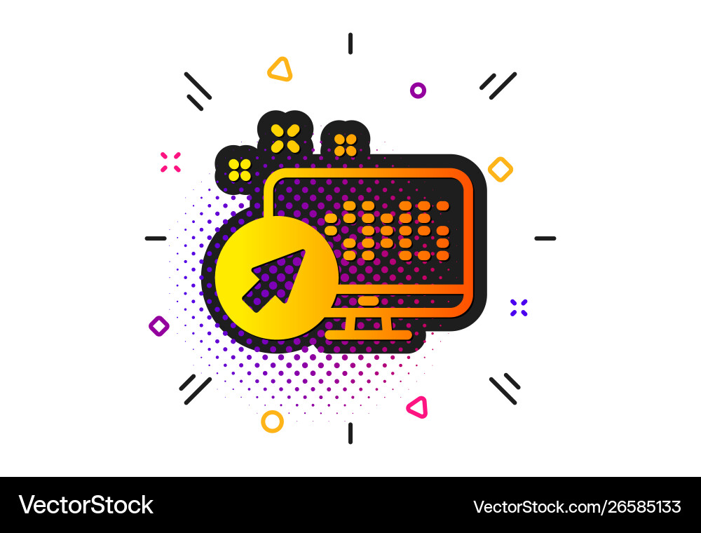 Computer icon web system sign monitor symbol Vector Image