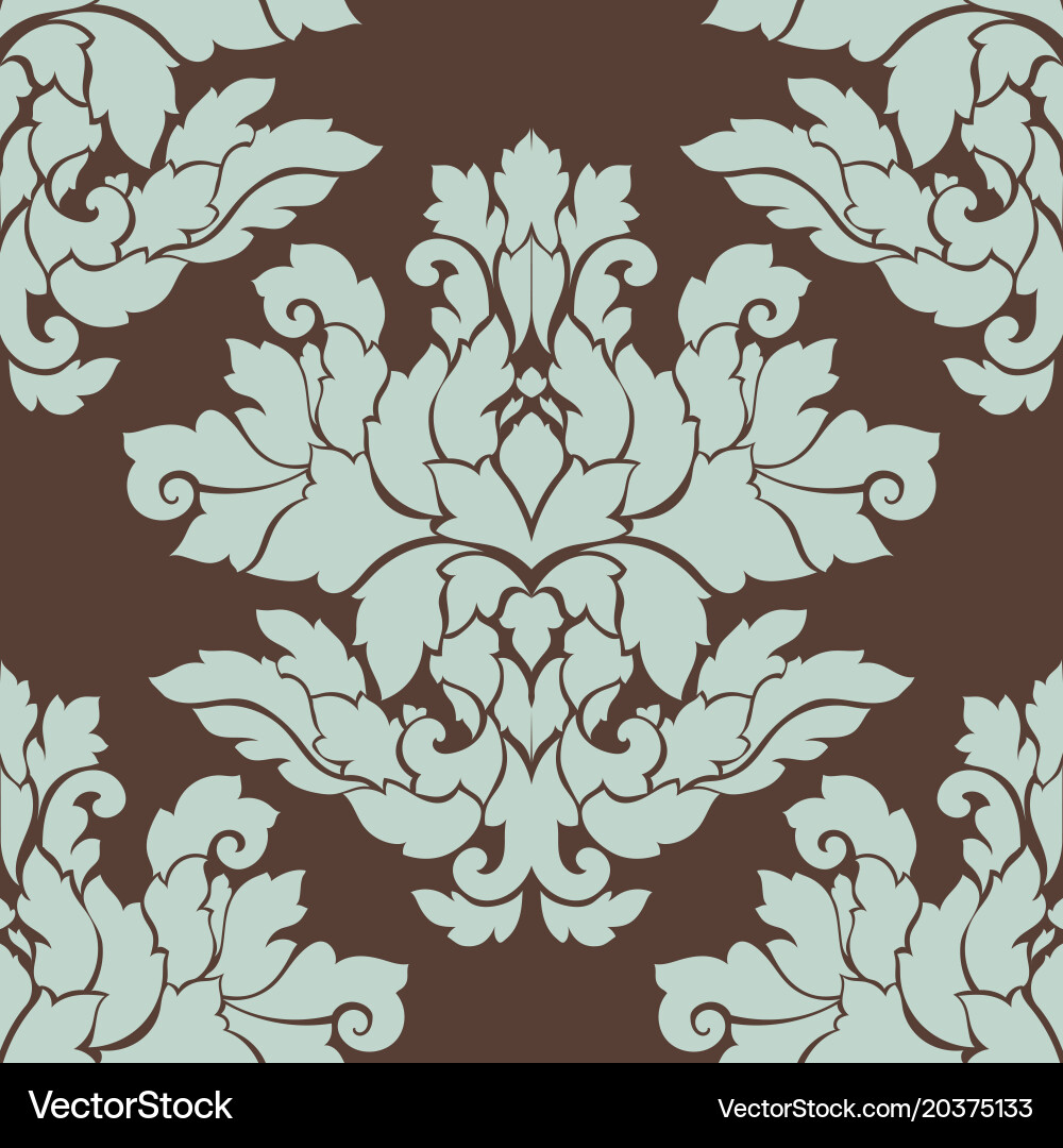Damask seamless pattern intricate design Vector Image