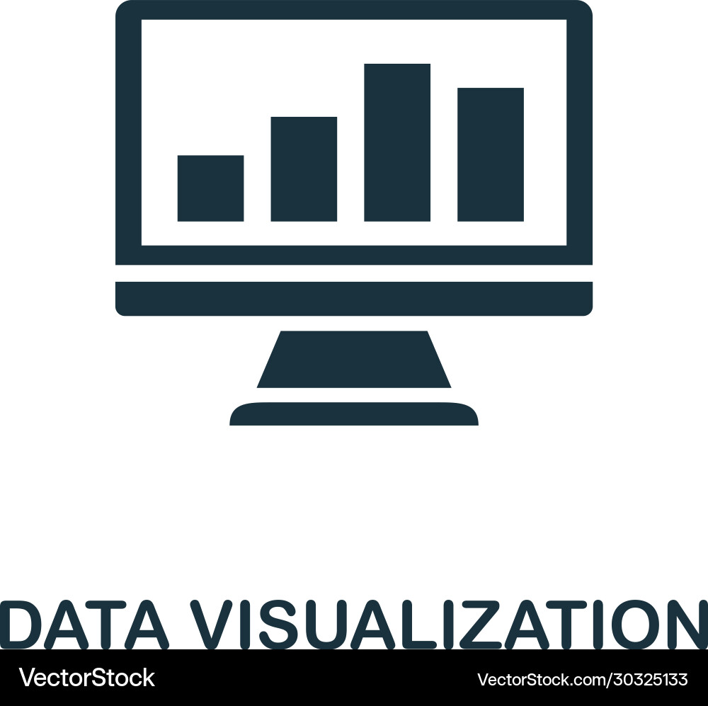 Data Analysis Icon - Chart Element vector image