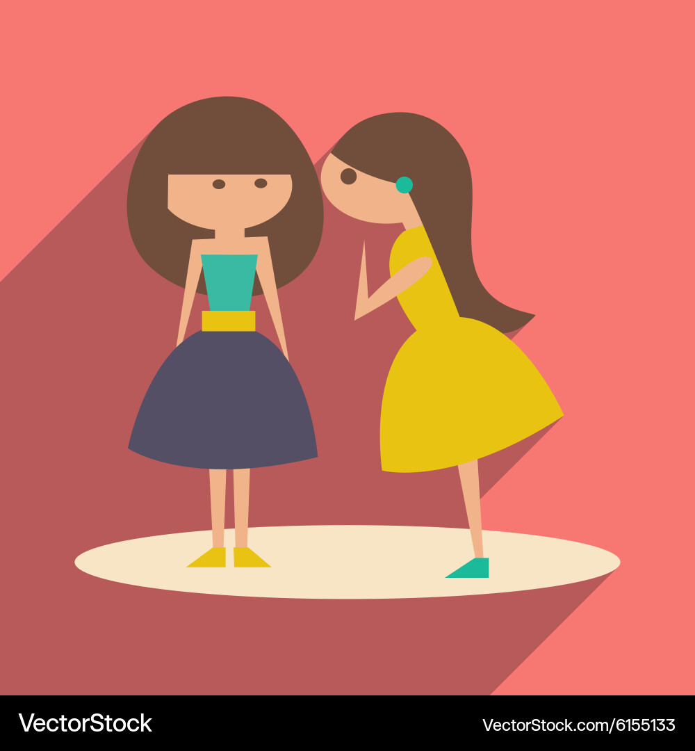 Flat with shadow icon and mobile application vector image