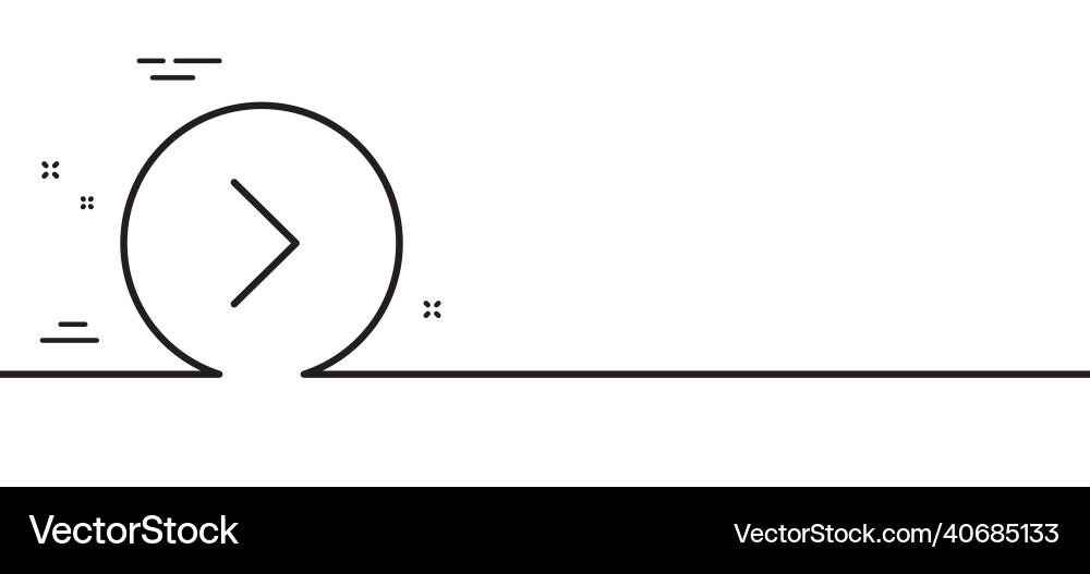 Forward arrow line icon next arrowhead minimal vector image