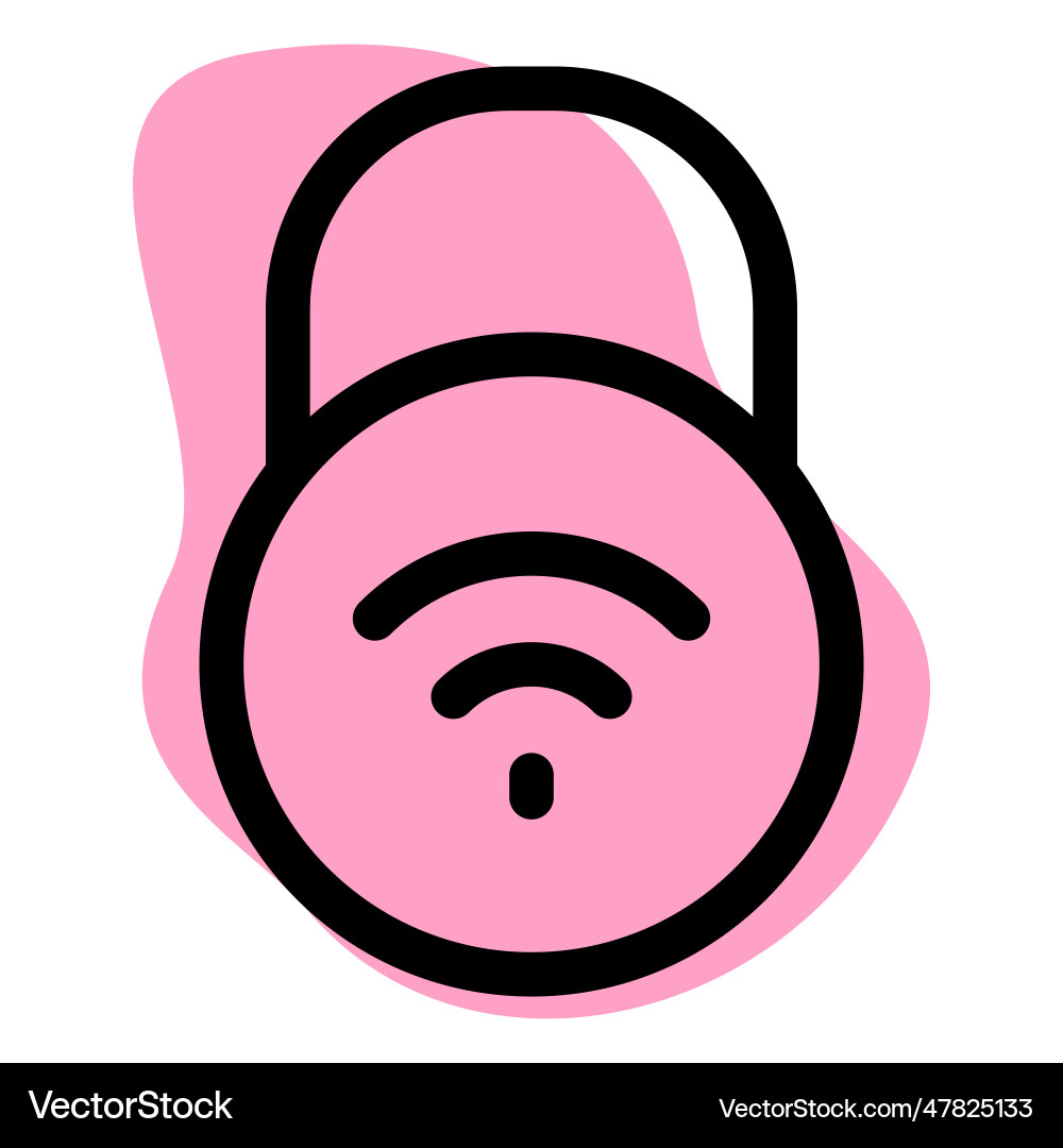 Lock with advance technology and internet access Vector Image