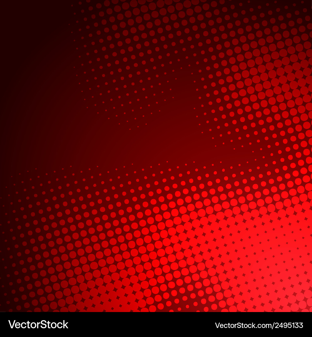 Red Halftone Pattern Background vector image