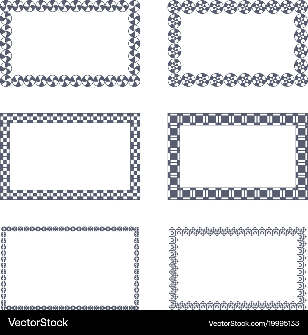 Set of decorative border ornaments Royalty Free Vector Image