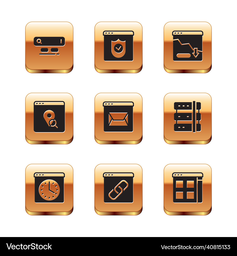 Set search engine browser window website Set search engine browser window website Vector Image