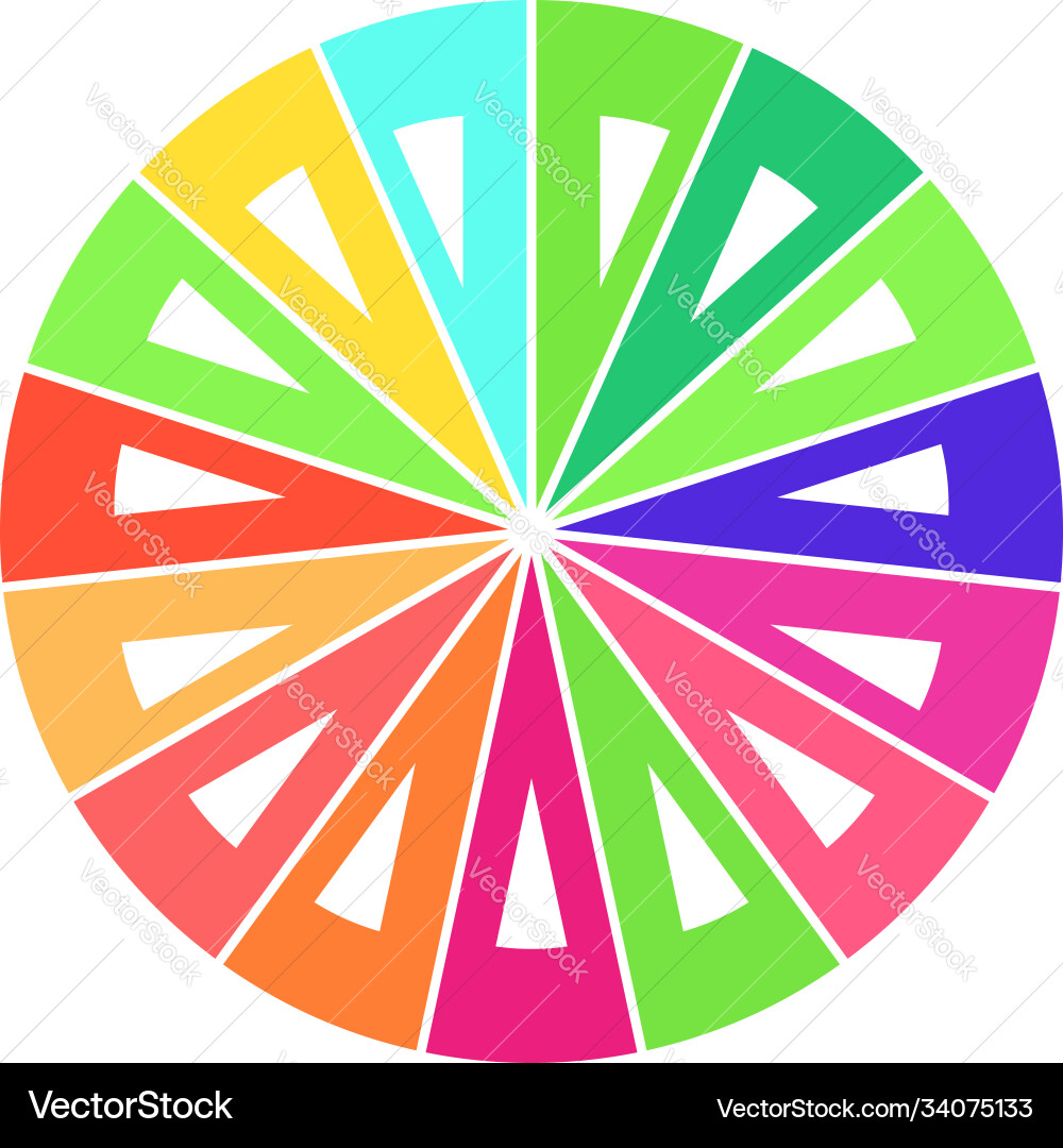 Simple pie chart-graph and diagram circle Vector Image