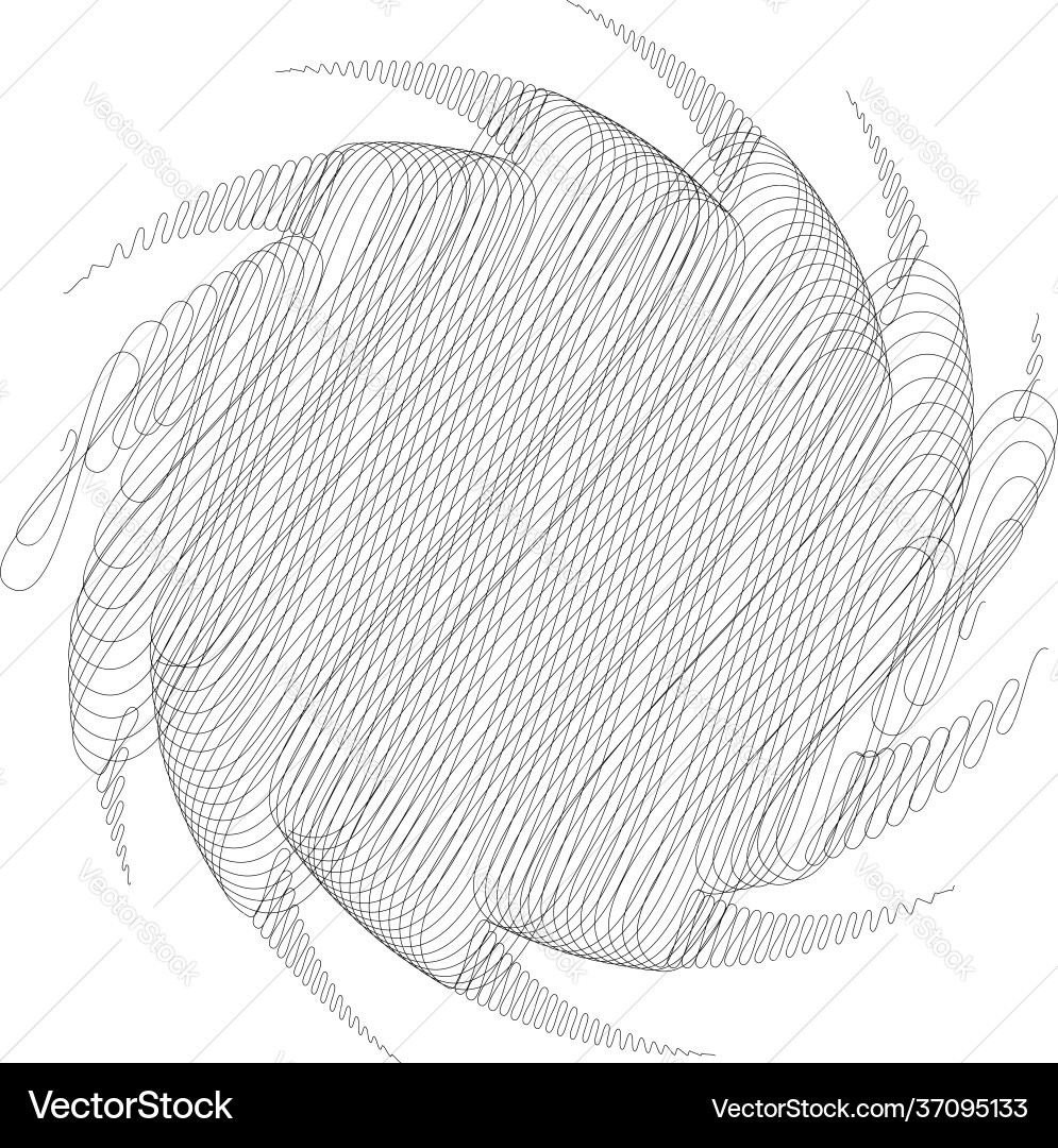 Spiral swirl twirl design element with sketchy vector image