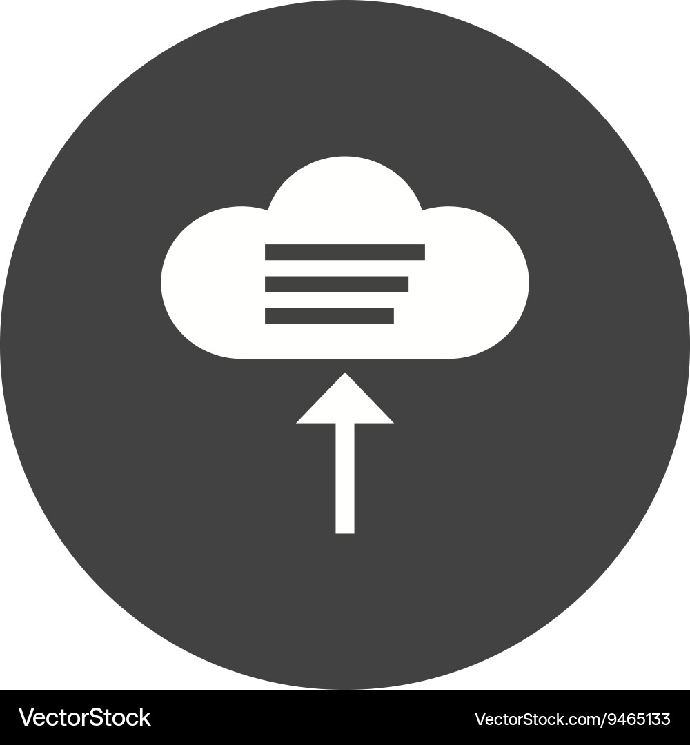 Upload all data on cloud vector image