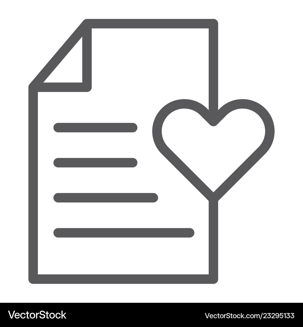 Wish list line icon paper and document checklist Wish list line icon paper and document checklist Vector Image