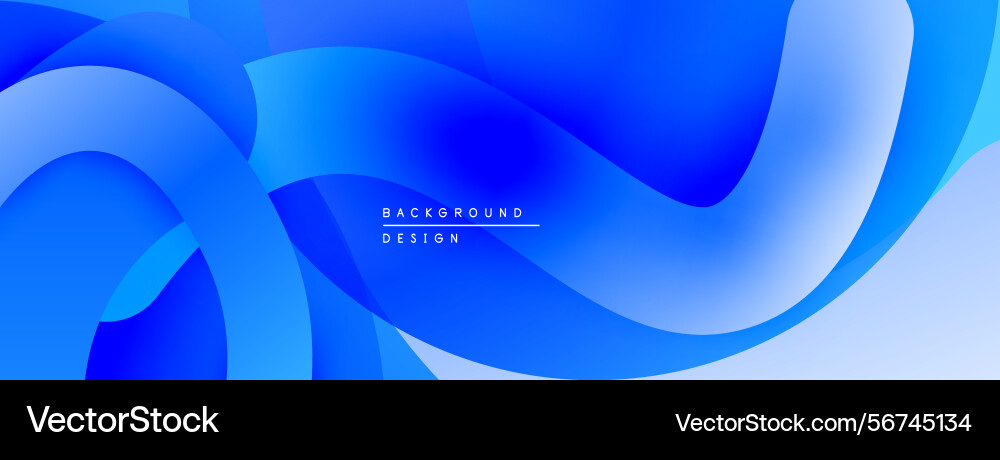 Abstract blue gradient waves create dynamic vector image