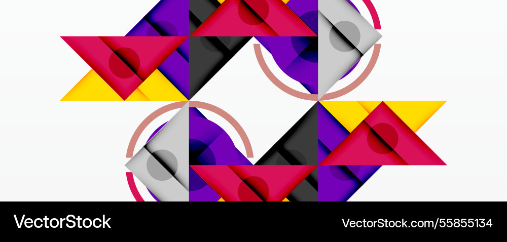 Abstract geometric composition with overlapping Abstract geometric composition with overlapping vector image
