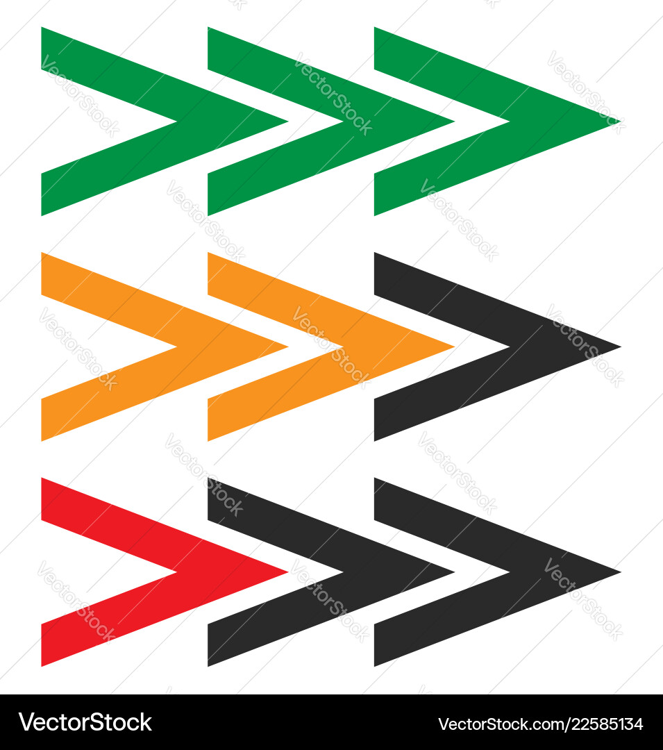 Arrowhead Pointer Set - Directional Icons vector image