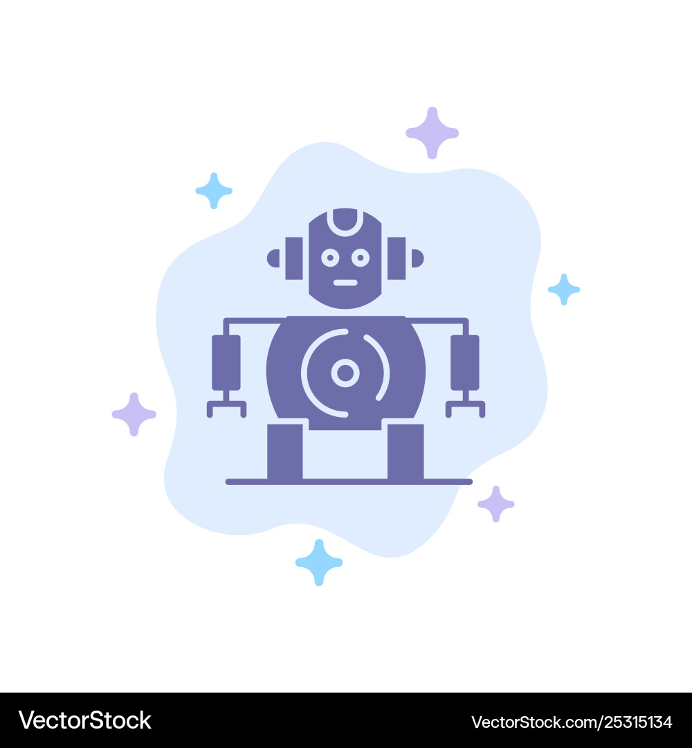 Cnc robotics technology blue icon on abstract Cnc robotics technology blue icon on abstract Vector Image