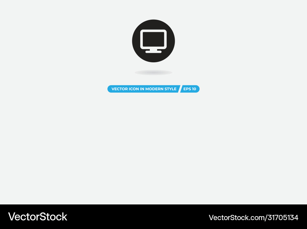 Computer icon simple sign for web site and mobile Vector Image