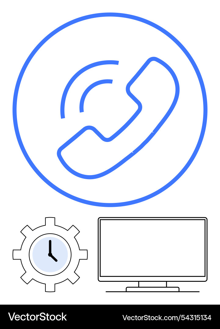 Digital communication and technology elements Digital communication and technology elements vector image