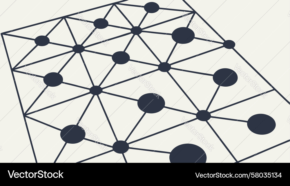 Digital Network Nodes Vector Image
